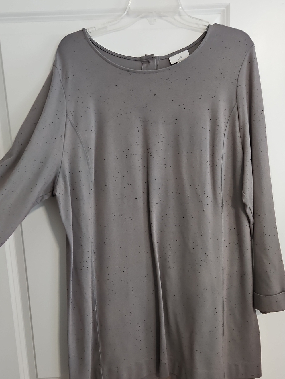 J. Jill Gray Speckled 3/4-Sleeve Shift Top